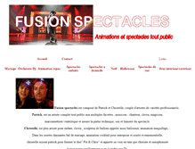 Tablet Screenshot of fusion-spectacle.com